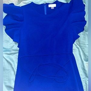 Royal Blue Calvin Klein Short-Sleeve Dress - Size 4